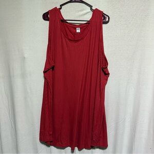 Old Navy Women’s Ribbed Tank Top Tomato juice Color 4xL Plus Size New With Tags